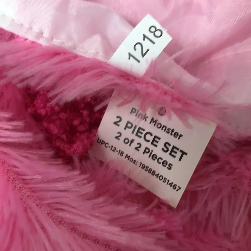 Pinky Winky Monster Costume Baby Size 12-18 Months Halloween Costume 2-pc Set